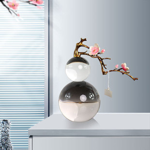 创意葫芦摆件新中式客厅玄关酒柜书房办公室开业礼品家居软装饰品 乔迁送礼摆件 详情9