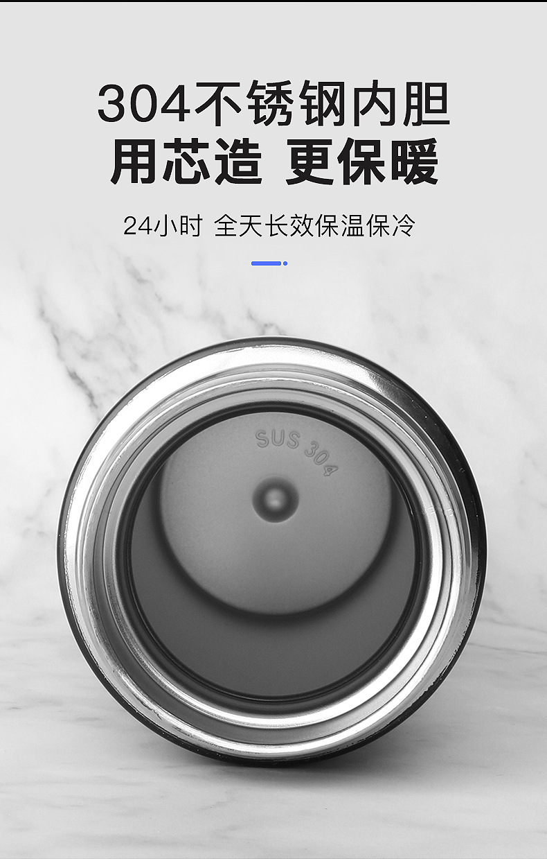 Smart temperature-measuring insulated cup, LED touch display for temperature, frosted water cup, creative business gift, customized LOGO pic 15