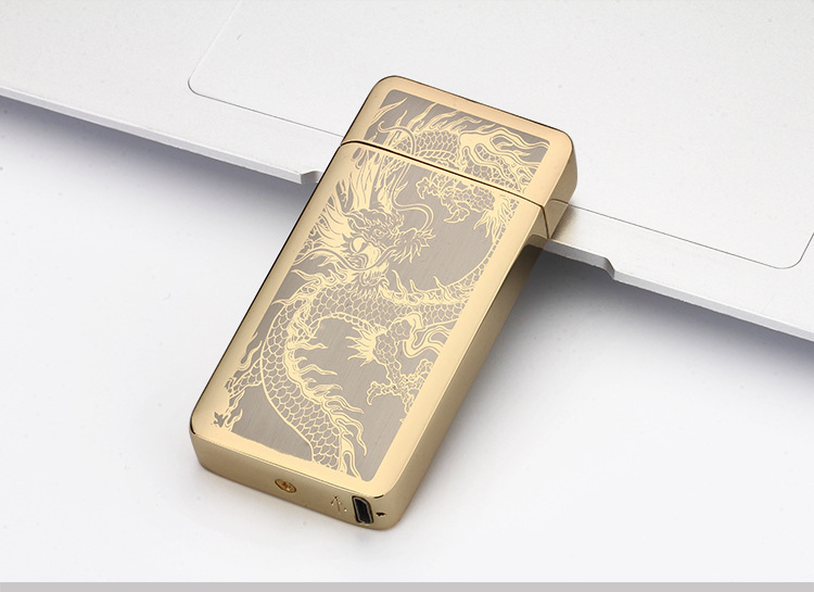 JL903光电感应充电打火机usb双电弧脉冲打火机锌合金防风点烟器详情12