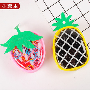 厂家彩色加厚强拉不断橡皮筋卡通罐装一次性儿童女宝宝扎发小发圈详情1