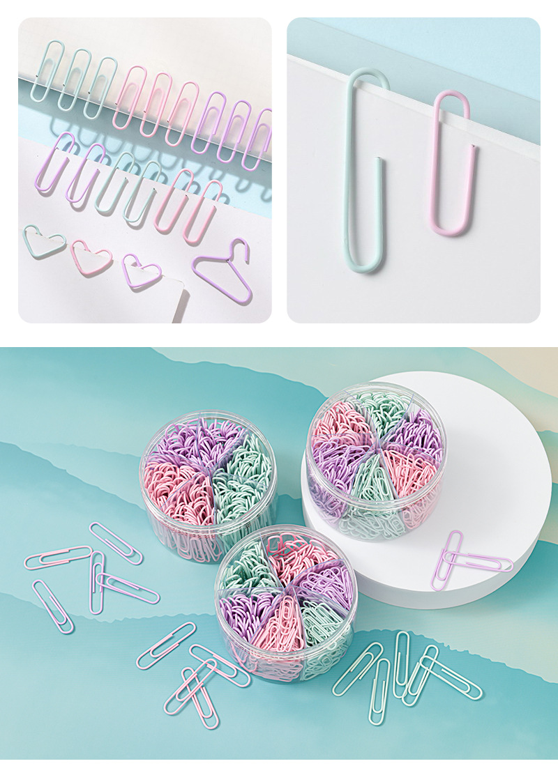 Cross-border bulk large-capacity color paper clips, large and small paper clips wholesale, data storage pins pic 15