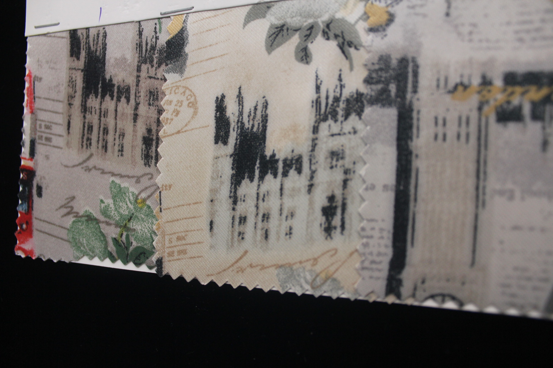 Color-printed urban landscape printed foamed printed fabric foamed coated pvc pic 4