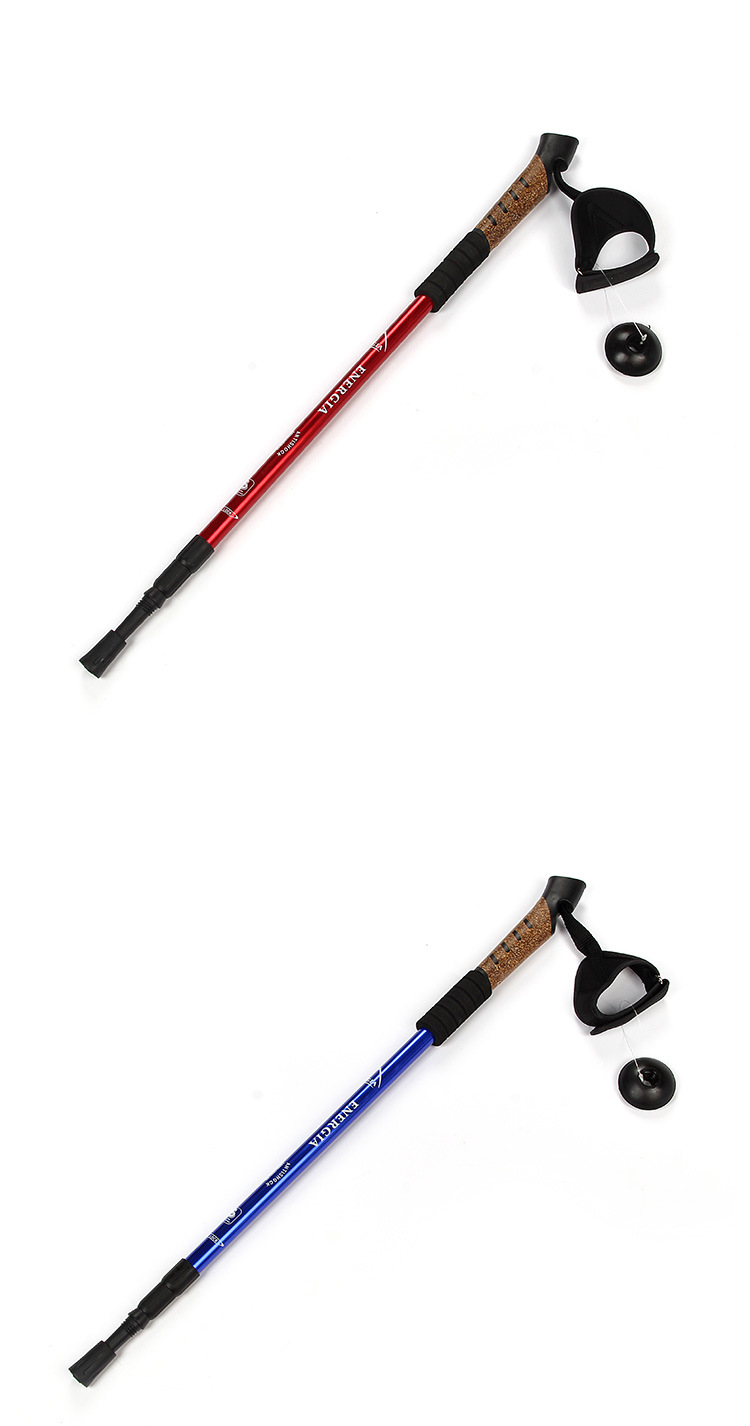 厂家直供铝合金 登山杖减震塑料手柄户外拐杖野营登山拐棍行山杖详情15