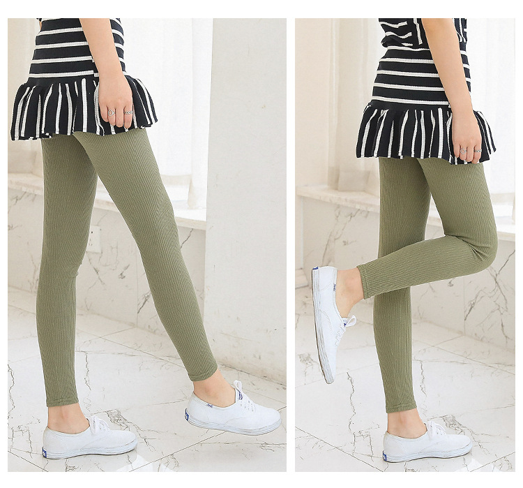 Nine-inch vertical striped tights for women, new spring and autumn cotton skinny pants, wholesale from Yiwu pantyhose manufacturer pic 12