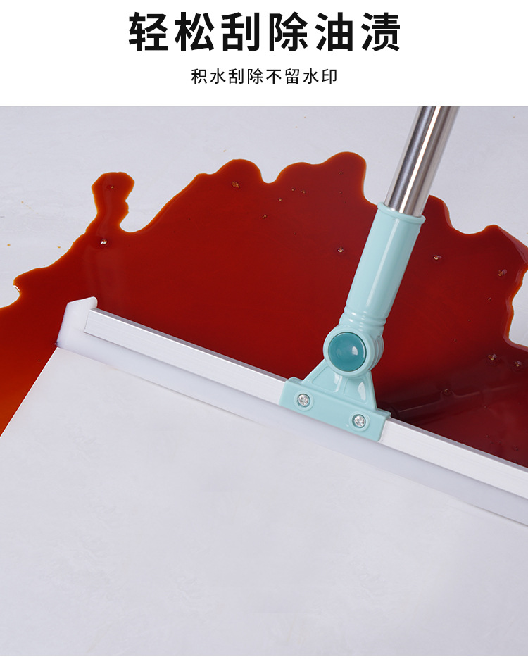 家用52cm推水刮地刮不锈钢扫把 商用硅胶胶条一冲即净免手洗地刮详情7