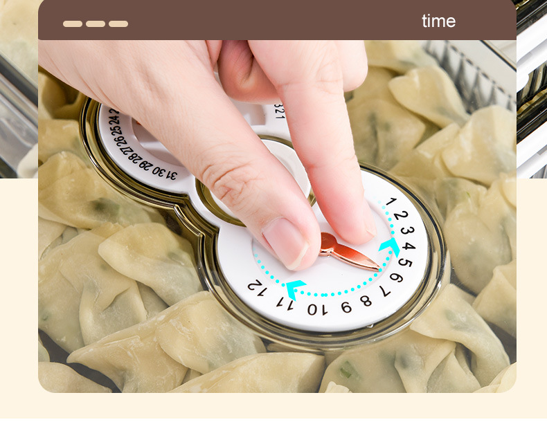 pet高透明饺子盒 计时保鲜盒透明食品塑料速冻食品馄饨水饺盒子0414详情7