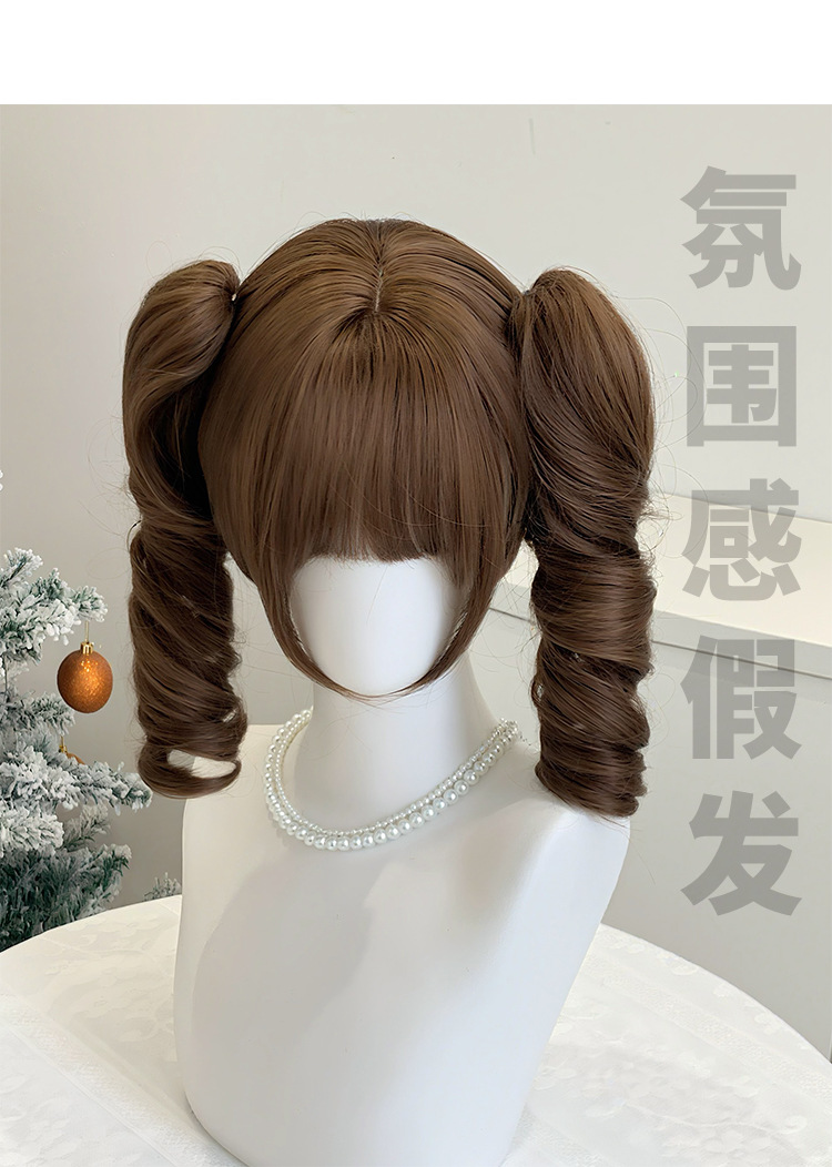 新颜假发【软萌芙芙】蜂蜜茶罗马卷Lolita甜妹女短卷发全头套详情2