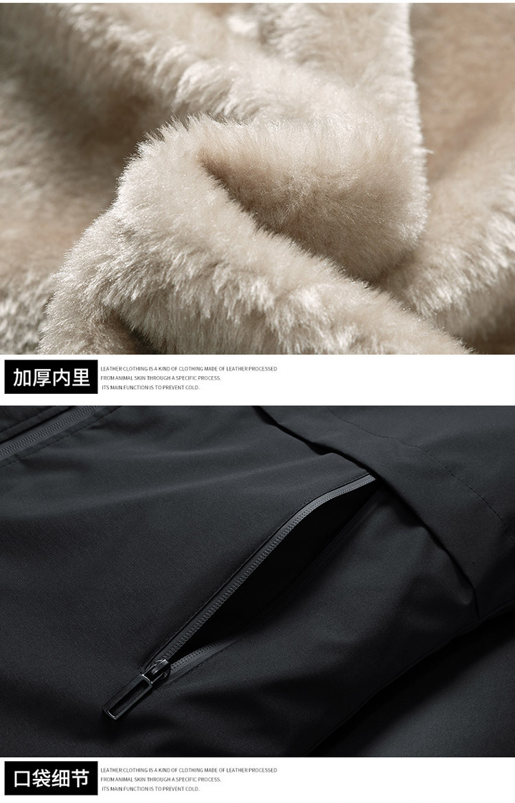 Winter cotton-padded clothes for men: thickened cotton-padded jackets with added fleece, warm sheepskin coat, and large-sized workwear cotton-padded jackets for middle-aged men pic 31
