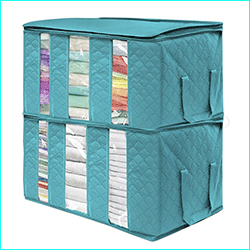 Amazon thickened non-woven fabric quilt storage bag, packing bag, moving storage bag, foldable cotton quilt storage bag pic 1