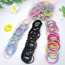 Wholesale of 4MM thick hair ties, colorful high-elasticity hair ties, rubber bands, basic hair bands and hair accessories from Europe and America pic 16