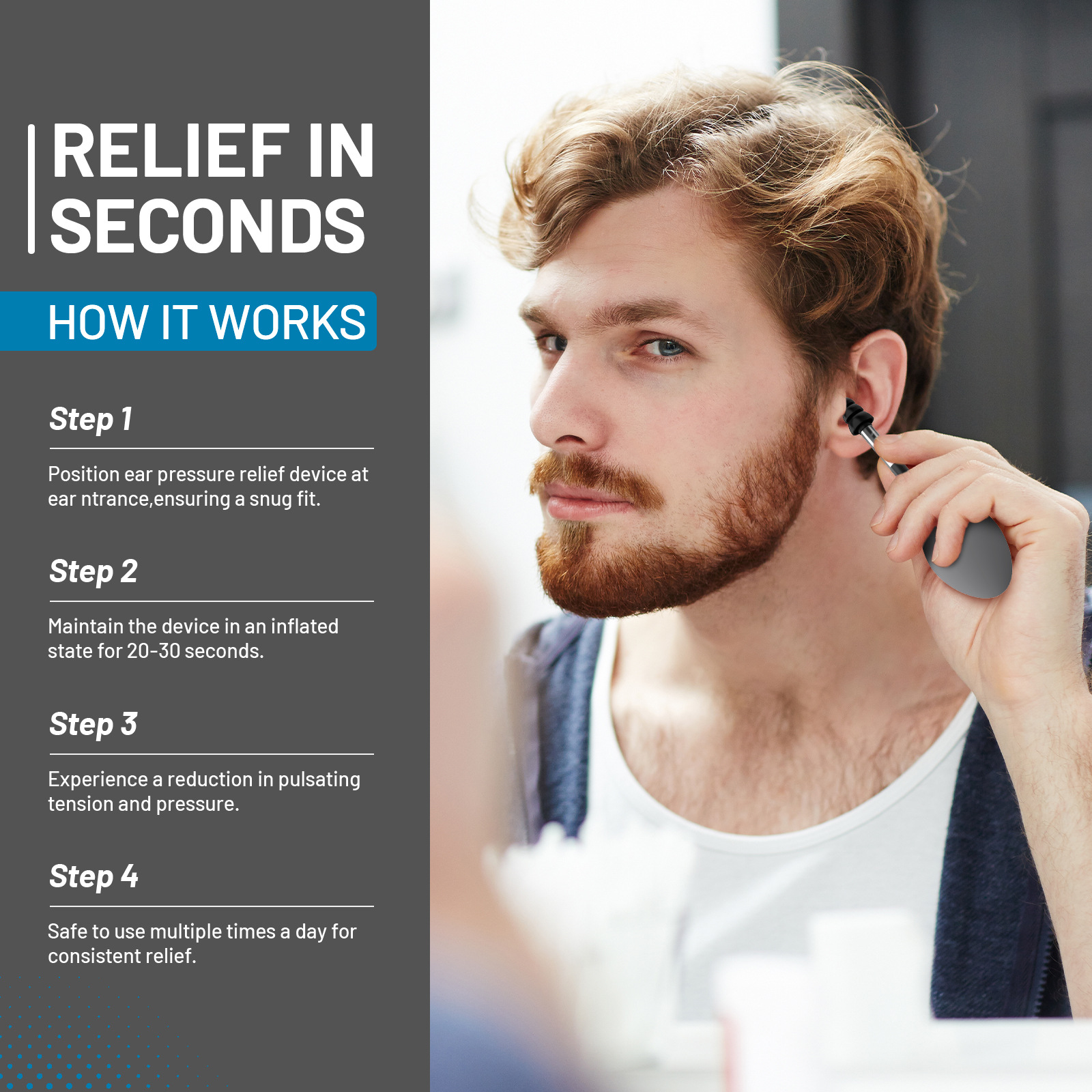 The cross-border new product ZOK ear pressure device relieves the internal pressure of the ears and is suitable for motion sickness during flights pic 6