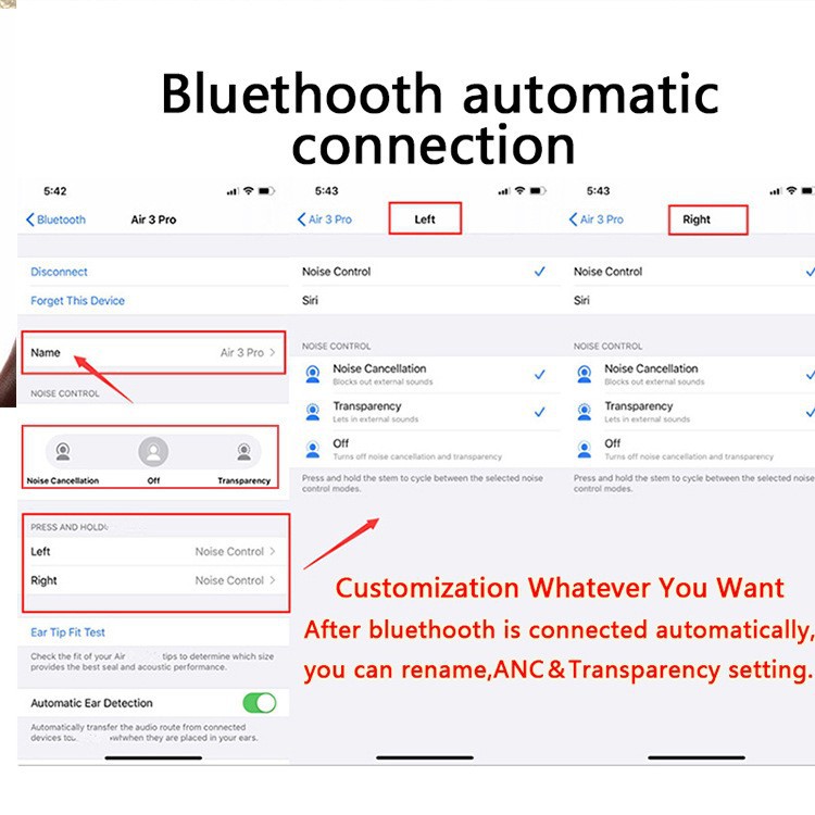 跨境新Airpo洛达1562A二三四代蓝牙耳机五代pro2无线TWS降噪ANC详情11