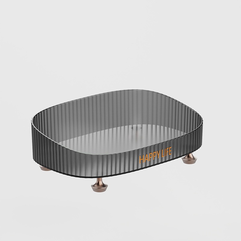 Light Luxury - Multi-functional desktop Storage Box, Light Luxury Cosmetics shelf, transparent organization box with feet, Entrance Box style pic 9