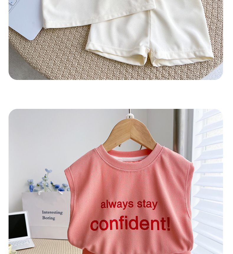 女童背心套装夏季韩版 男宝宝运动无袖短裤套装儿童印花两件套潮详情11