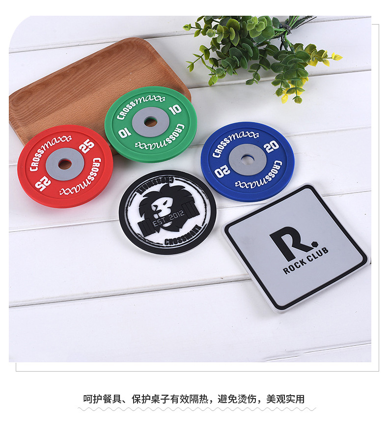 Customized PVC soft rubber anti-slip coasters, personalized and fashionable soft rubber table heat insulation pads and pot pads pic 14