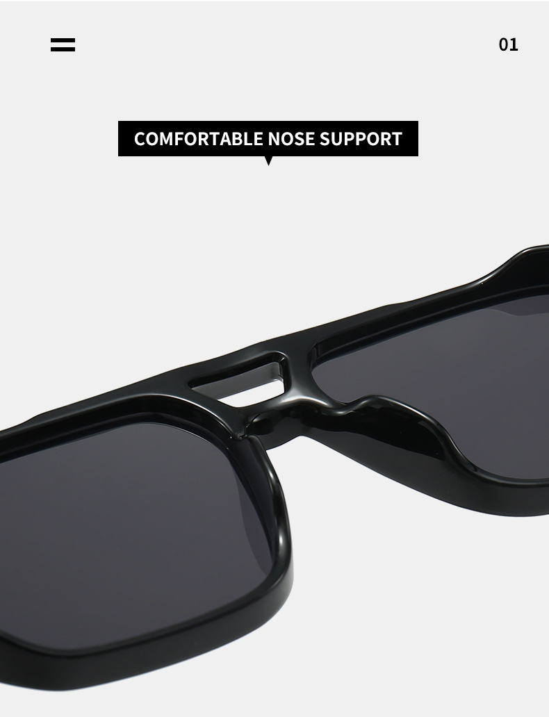 欧美新款方形时尚双梁墨镜太阳镜男跨境复古休闲驾驶商务潮流墨镜详情20