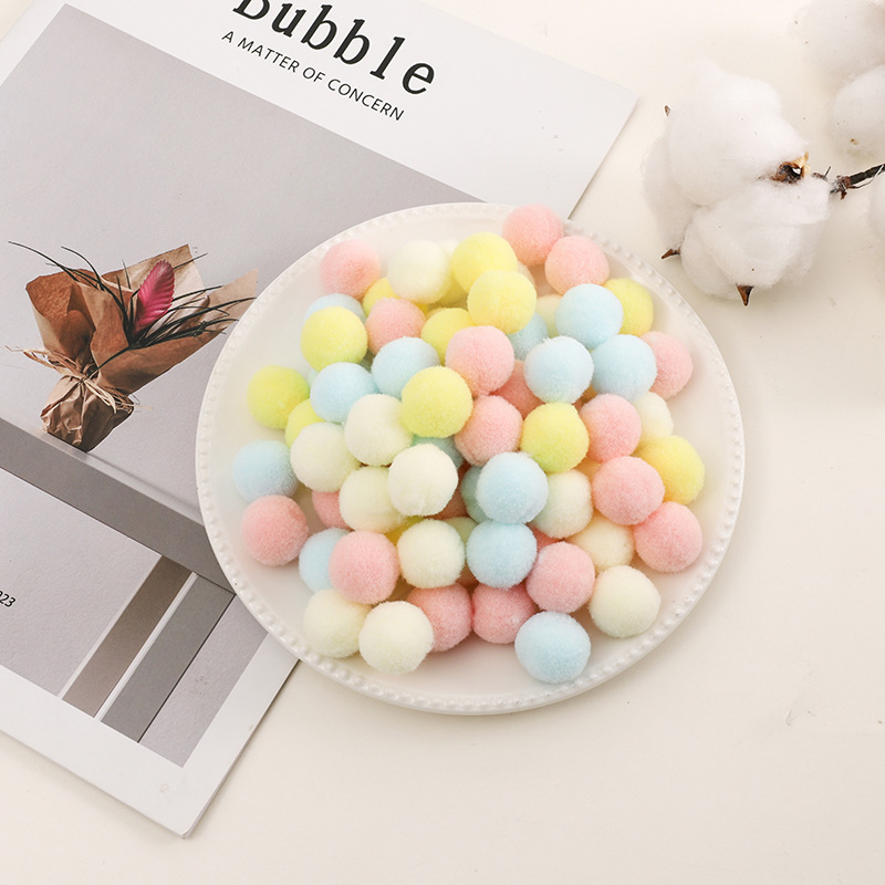 水湖蓝毛球大小涤纶高弹毛绒球diy配件手工玩具服装配饰现货批发详情6