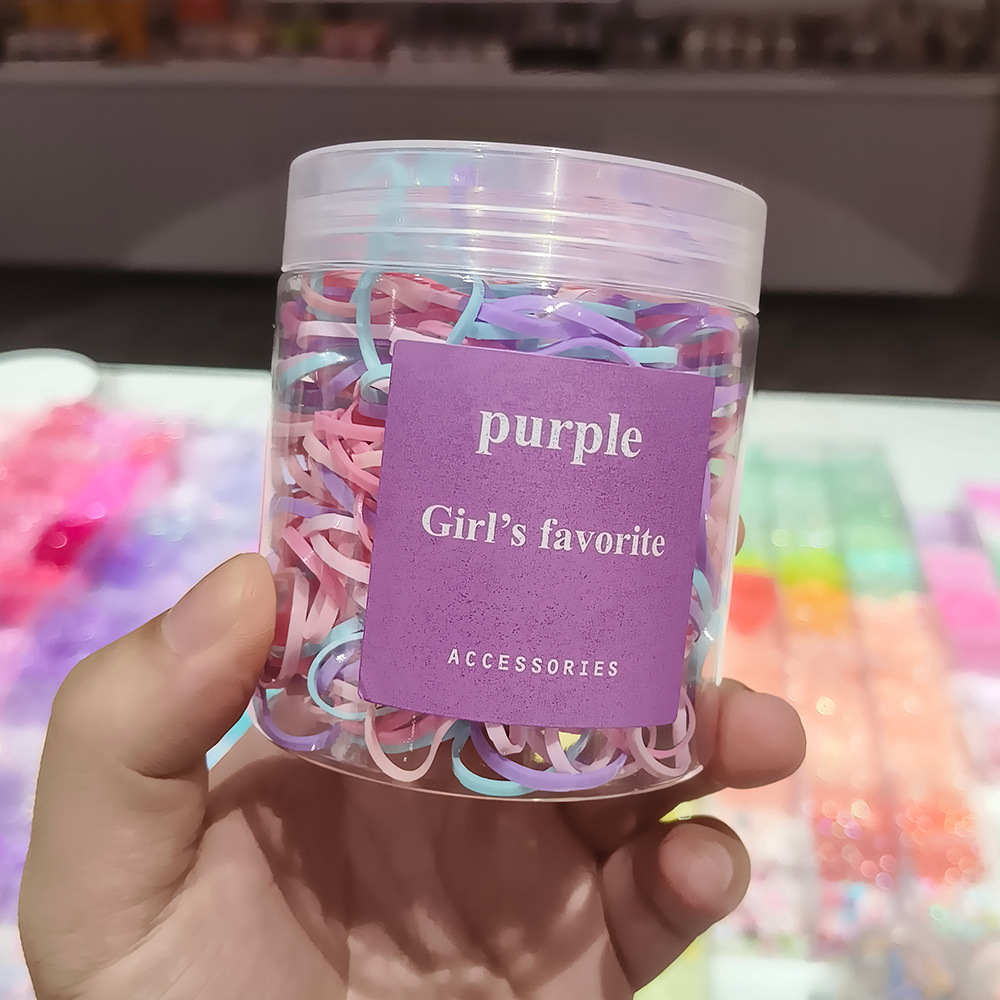 一次性扎头发彩色皮筋圈儿童发圈头饰高弹力橡皮筋发绳饰品批发详情8