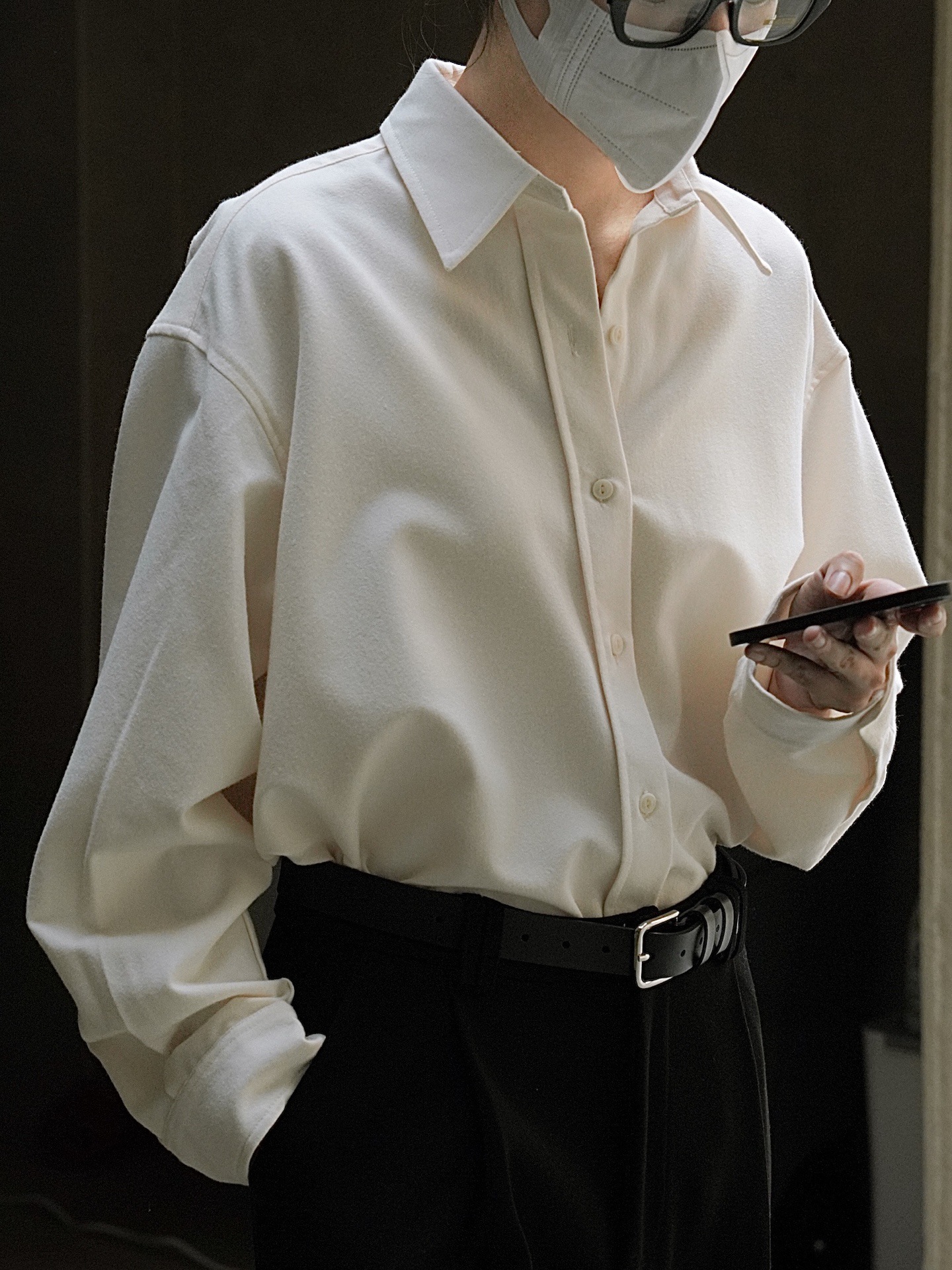 Early spring new Korean-style simple commuting brushed lapel shirt, loose and slimming, H-shaped thickened layering top for women pic 24