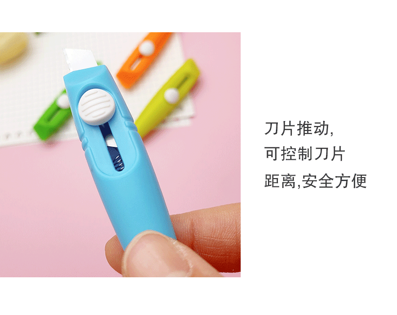 Wholesale creative, simple and portable small whistle utility knives, cartoon mini student express unboxing office paper cutting knives pic 9