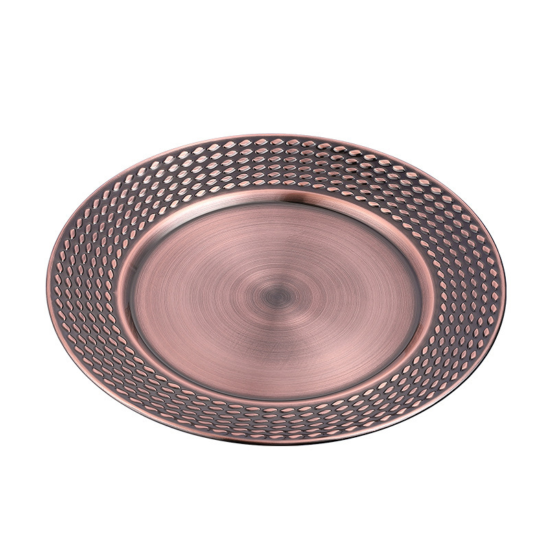 Amazon bar stainless steel round plates, craft plates, multi-purpose display plates for restaurants, hotels and KTVS, fruit plates and barbecue plates pic 12