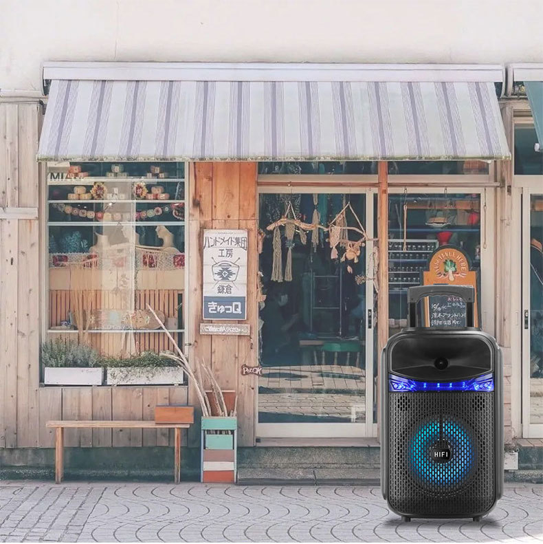 12-inch pull rod RX-1226 outdoor multi-functional Bluetooth speaker, mobile high-power basket tooth subwoofer speaker pic 9