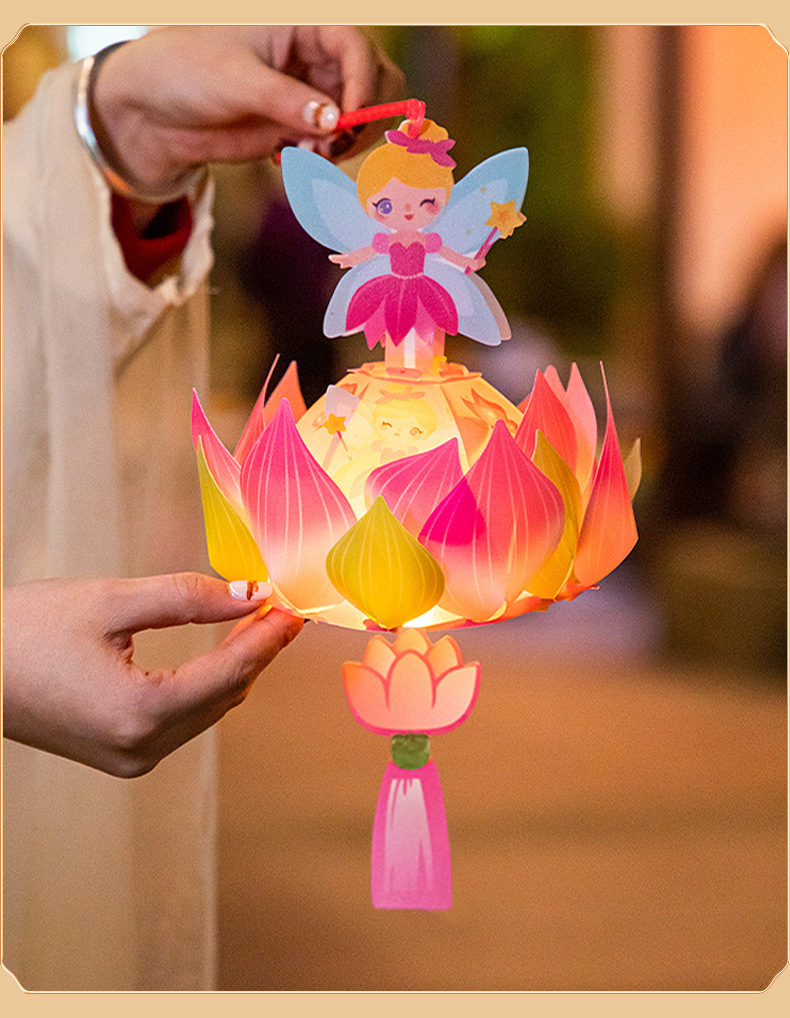 New Year Lantern 2025 New Style Snake Year Handmade diy Lantern Material Package, hand-held lotus lantern for kindergarten children pic 8