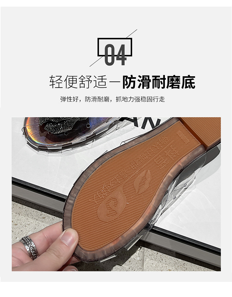 2024年夏季新款时尚亮色平底一字拖女外穿圆头纯色休闲设计感凉拖详情7