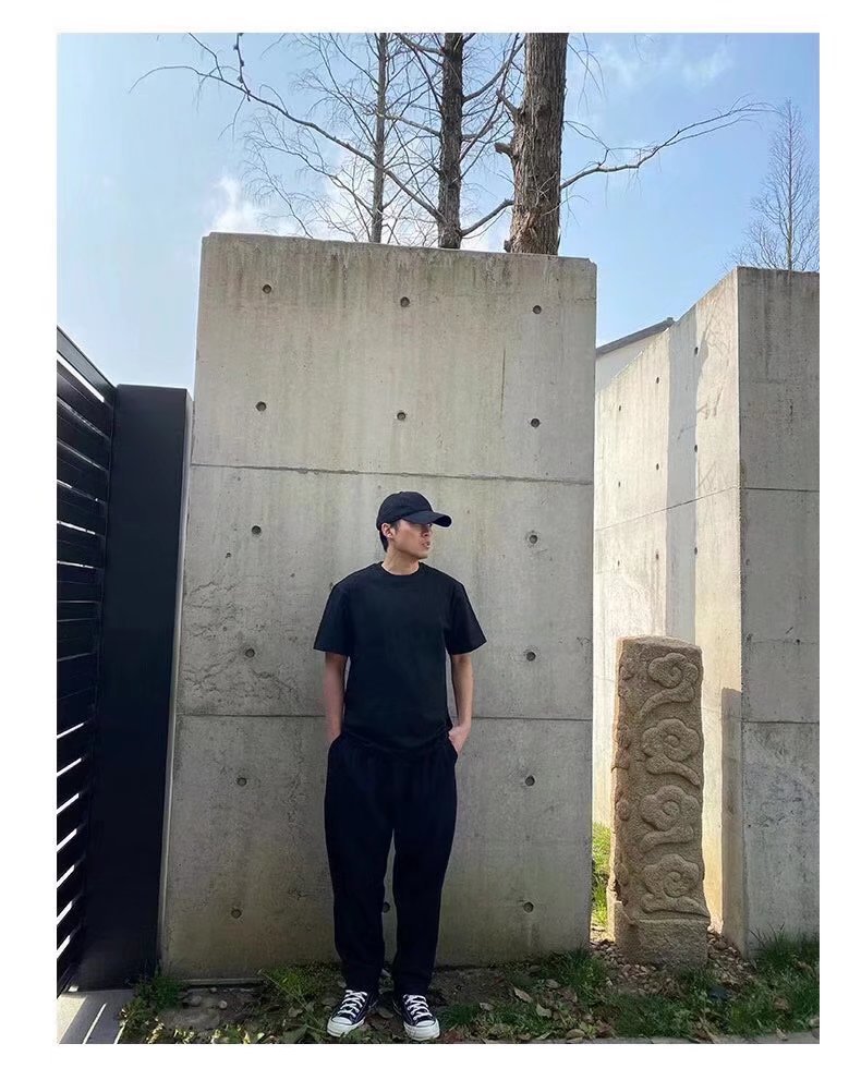 胚衫夏季新款纯色短袖t恤男韩版潮流港风白色半袖打底衫详情14