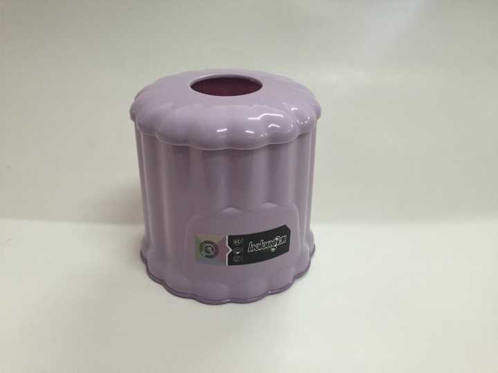 1151 Tissue box, plastic storage box, desktop paper roll, simple and elegant round dual-purpose tissue box pic 2