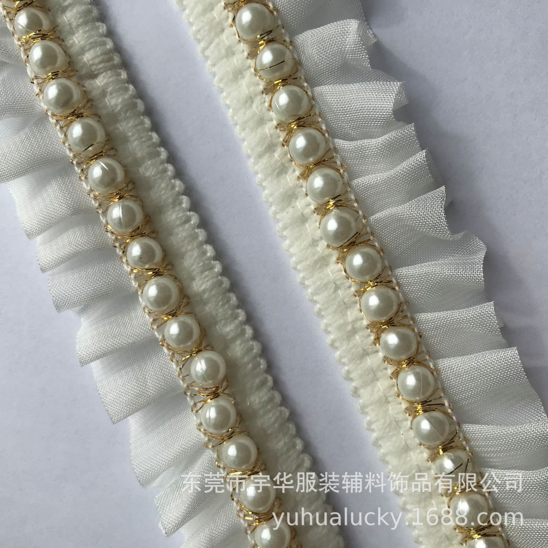 Wholesale of hot-selling lace, pearl lace, chiffon, pleated chanel-style lace accessories and decorative webbing pic 34