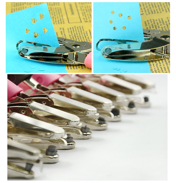 Dongnan labor-saving medium round hole puncher, manual single-hole puncher, paper feeding thick paper puncher, puncher pic 9