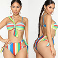 The 2020 new three-piece set of sexy printed bikini swimsuits for large-sized export from Africa, Europe and America pic 50
