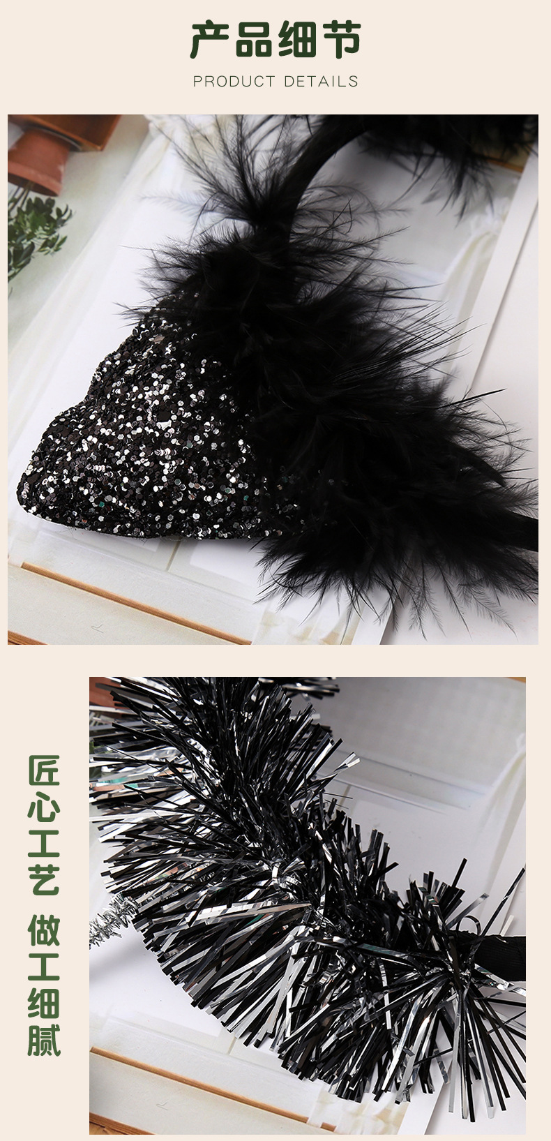 2024新款跨境发饰 万圣节恶魔幽灵南瓜发箍 派对头扣聚会表演头箍 其他分类精选详情7