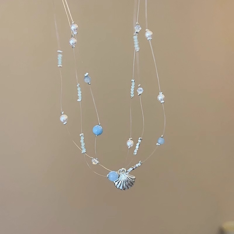 海边沙滩度假风贝壳轻奢项链ins小众设计感配饰编织绳甜美锁骨链详情24