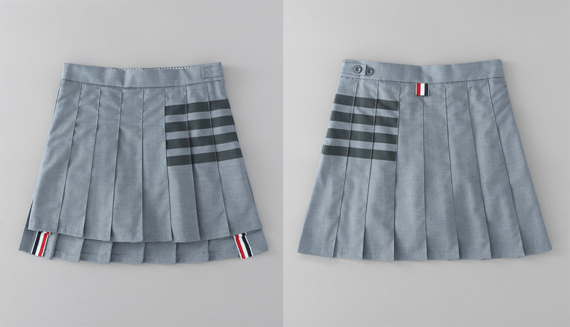 The new TB college style four-bar high-waisted pleated skirt in the summer of 2019 in Europe and America is A bestseller. The A-line skirt is short in the front and long in the back to prevent exposure pic 13