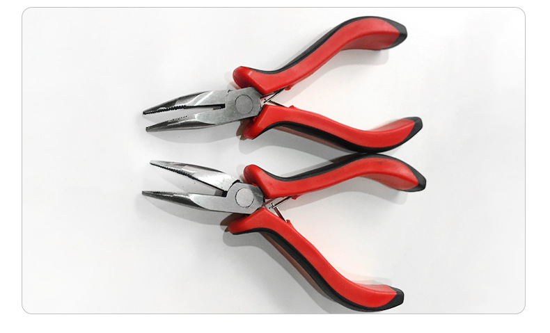 Black and red anti-slip handle elbow hair extension pliers, rust-free, toothed elbow pliers, mini hair extension pliers, wig hair extension pliers pic 8