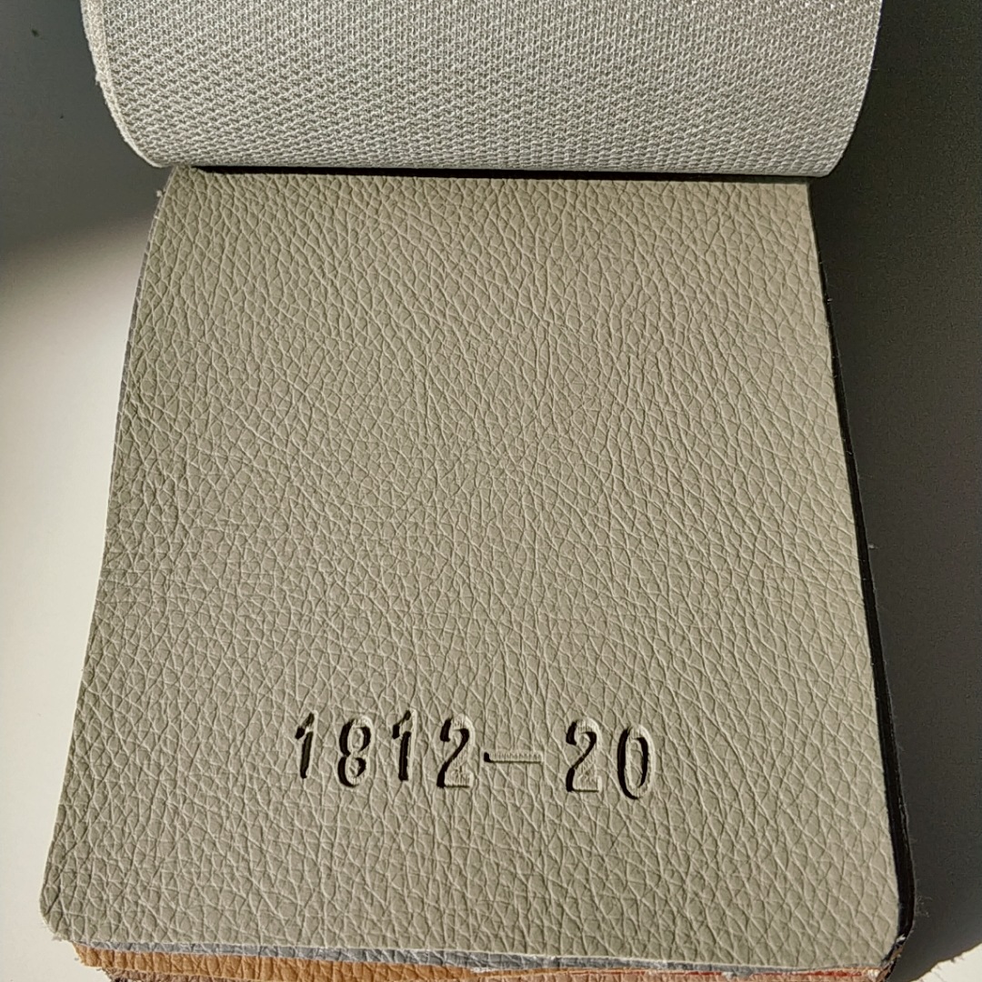 0.7mm waterproof and scratch-resistant PVC leather fabric with a small lychee pattern knitted base for office sofa leather car seat interior pic 11