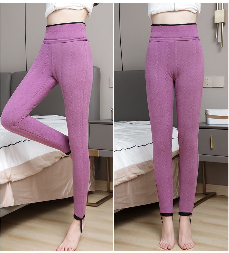 东北羊羔绒蚕丝棉裤女冬季高腰超厚保暖裤大码特厚外穿打底裤批发详情26