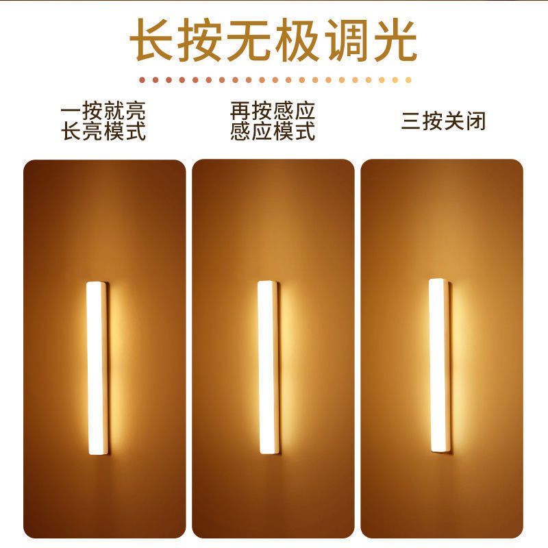 led smart human body sensor light strip, usb charging light, magnetic night light, wardrobe cabinet, milk feeding corridor sensor light pic 2