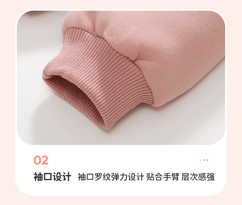 Little maven秋冬季女童卫衣套装加绒长袖儿童套装女孩裤套装详情13