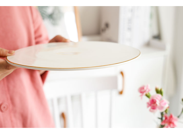 Gold-plated edge plates, ceramic Western plates, steak plates, creative Japanese sushi plates, sashimi square plates, cake flat plates, Internet celebrities pic 14