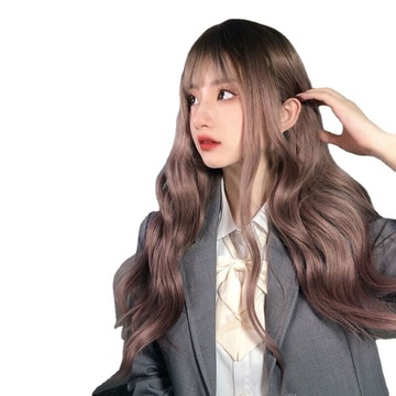 跨境热销假发女网红同款染色气质长卷发透气玫瑰网高温丝直播货源详情5