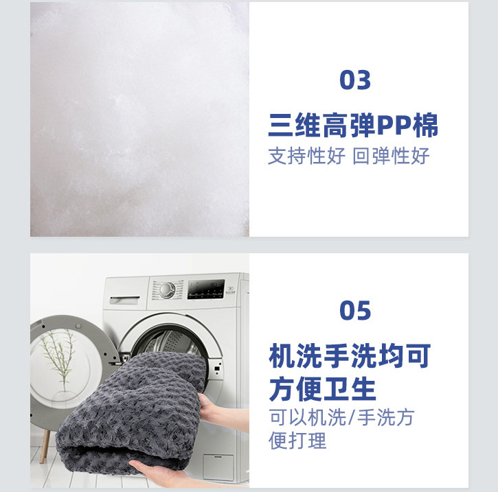 亚马逊新款宠物垫玫瑰绒保暖狗垫冬季猫狗用品厂家直销快速发货详情5