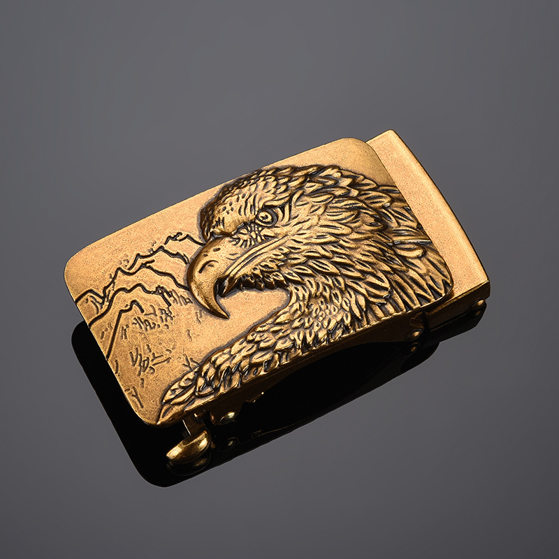 无牙自动扣扣头高端锌合金材质尼龙带卡扣皮带头龙头腰带头全卡槽详情26