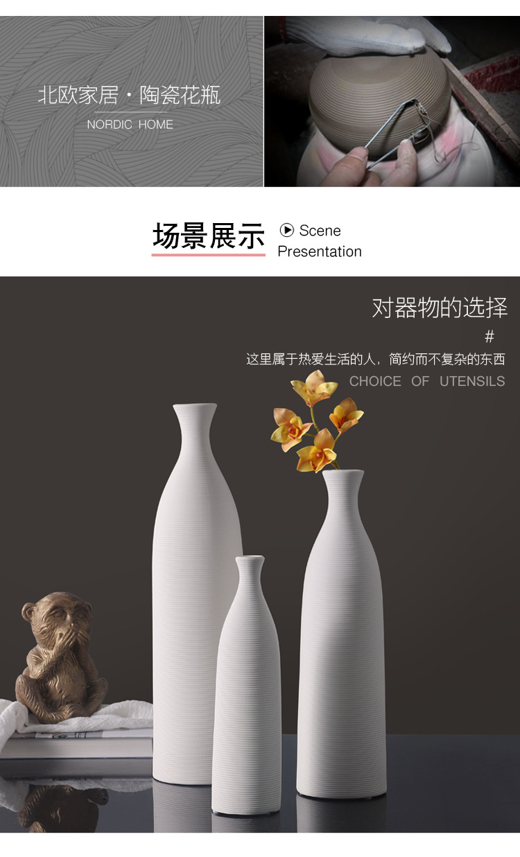 chinagoods vase ornaments, ceramic, Nordic creative, European style living room TV cabinet, simple and individual, colorful hydroponic flower vases pic 4