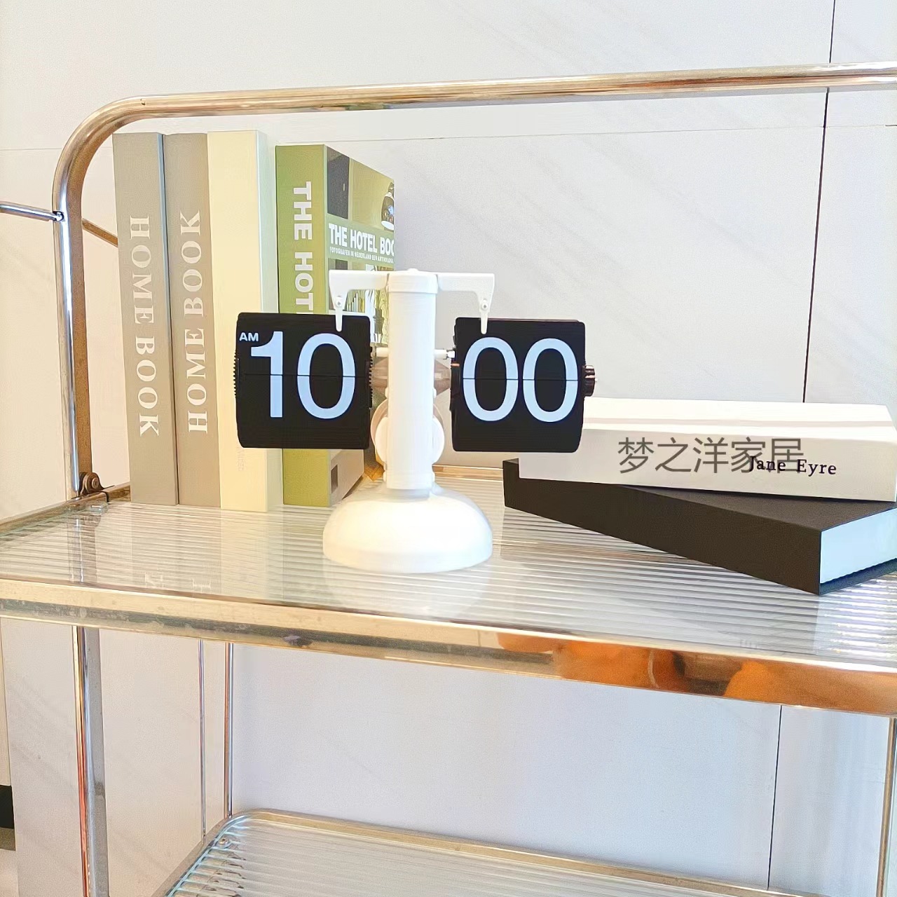 Factory direct sales of European-style automatic page-turning clocks, retro and simple home living room table clocks, small balances, mechanical page-turning clocks pic 12