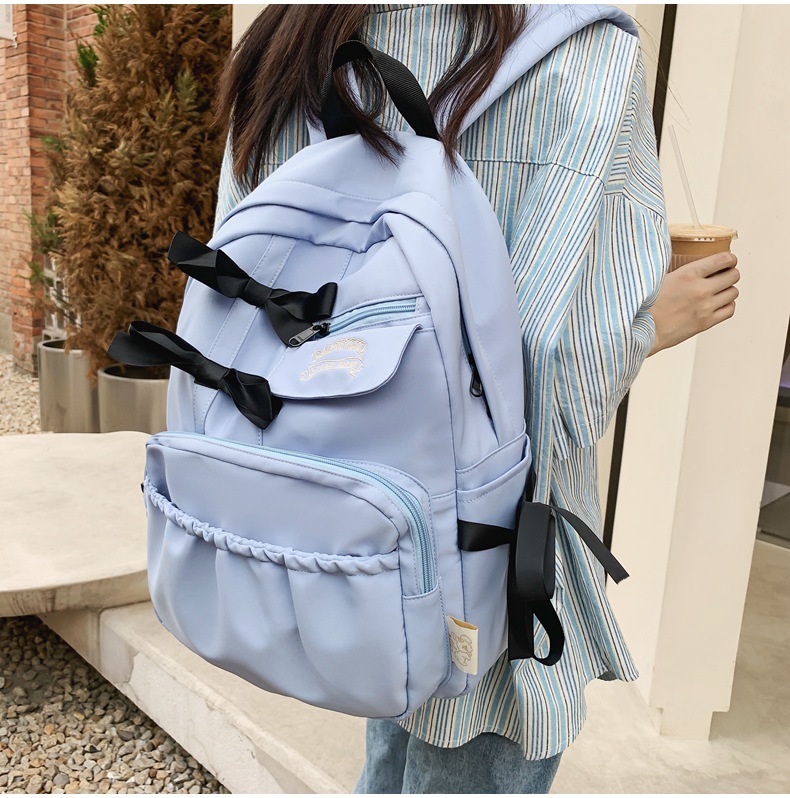 日系ins书包初中高中女生大学生高颜值双肩包蝴蝶结背包2023新款详情29