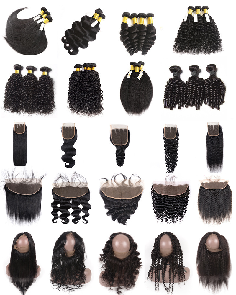 Foreign trade real hair curtain deep wave human hair Natural Color Spring Factory wholesale pic 2