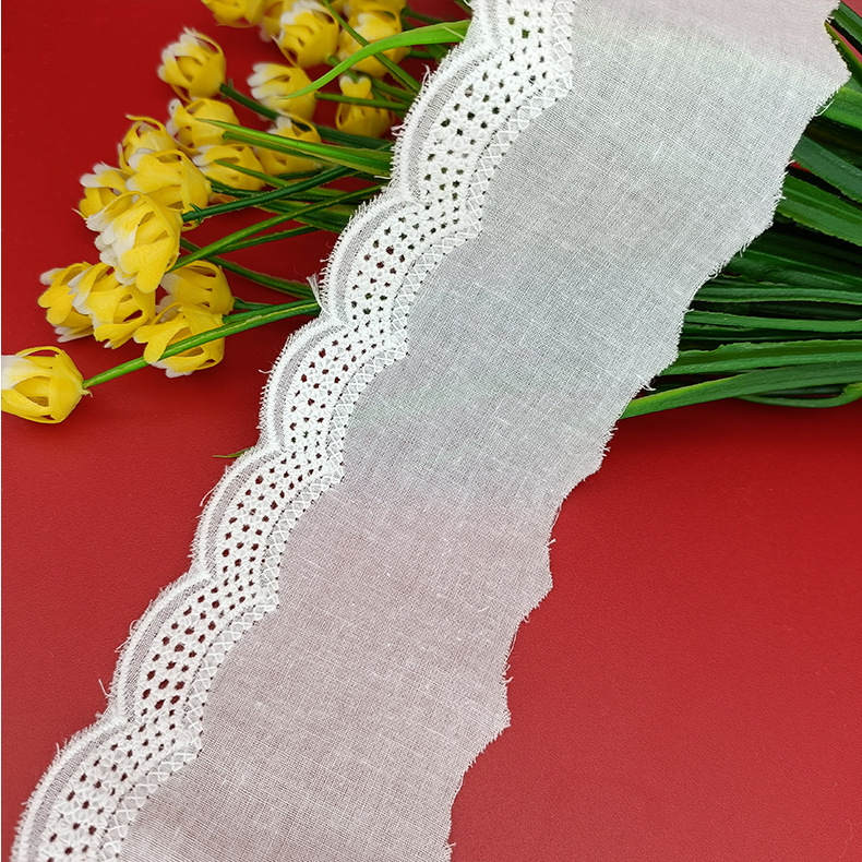 纯棉布镂空棉线刺绣蕾丝花边 女装童装配饰棉布花边辅料 源头现货详情15